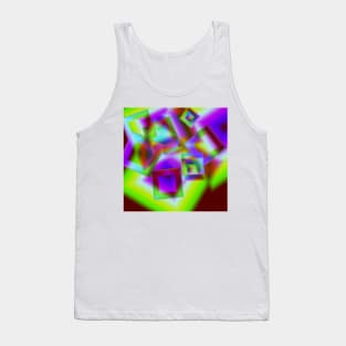 yellow blue pink purple abstract texture Tank Top